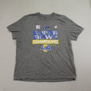 Nike Tee Men Gray Los Angeles Rams Super Bowl Shirt Size XXL